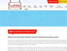 Tablet Screenshot of clubkids.com.au